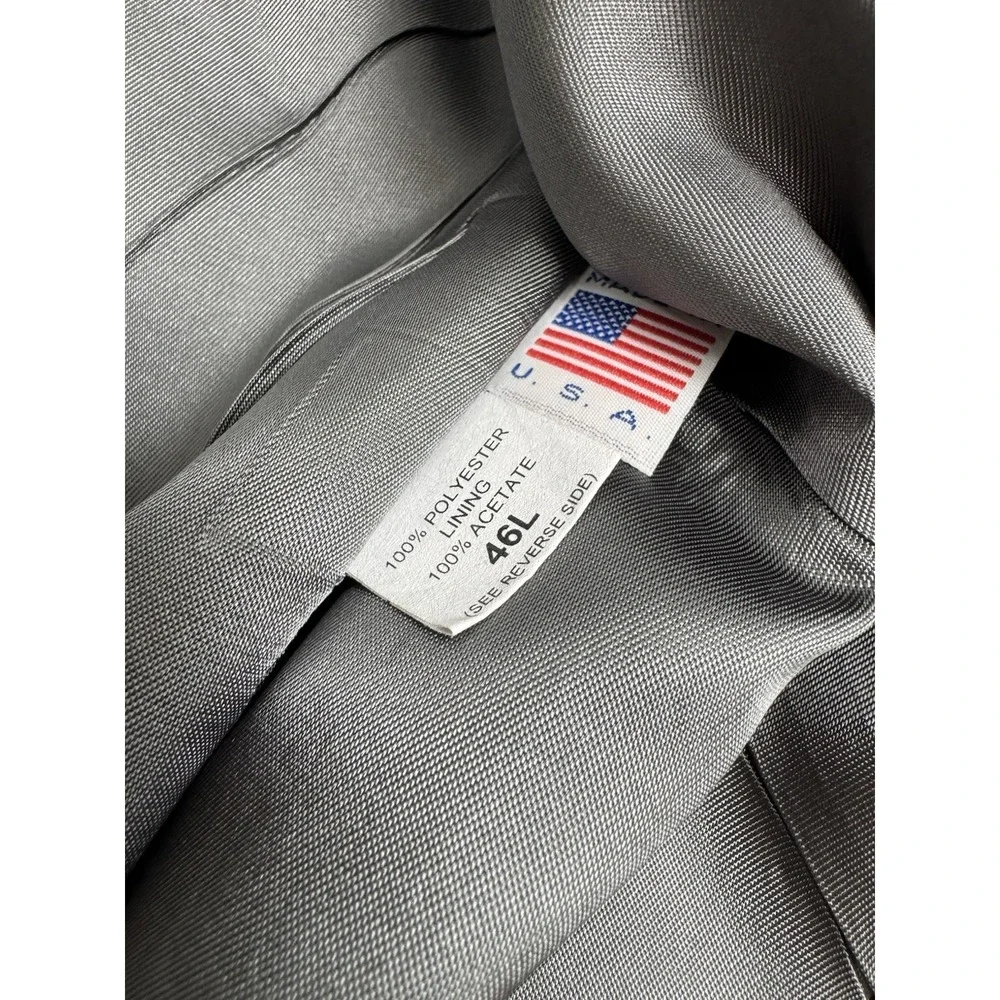 Vintage Circle S Sport Coat Mens 46L Gray Blazer‎ Jacket Yoke Dallas Cowboy USA